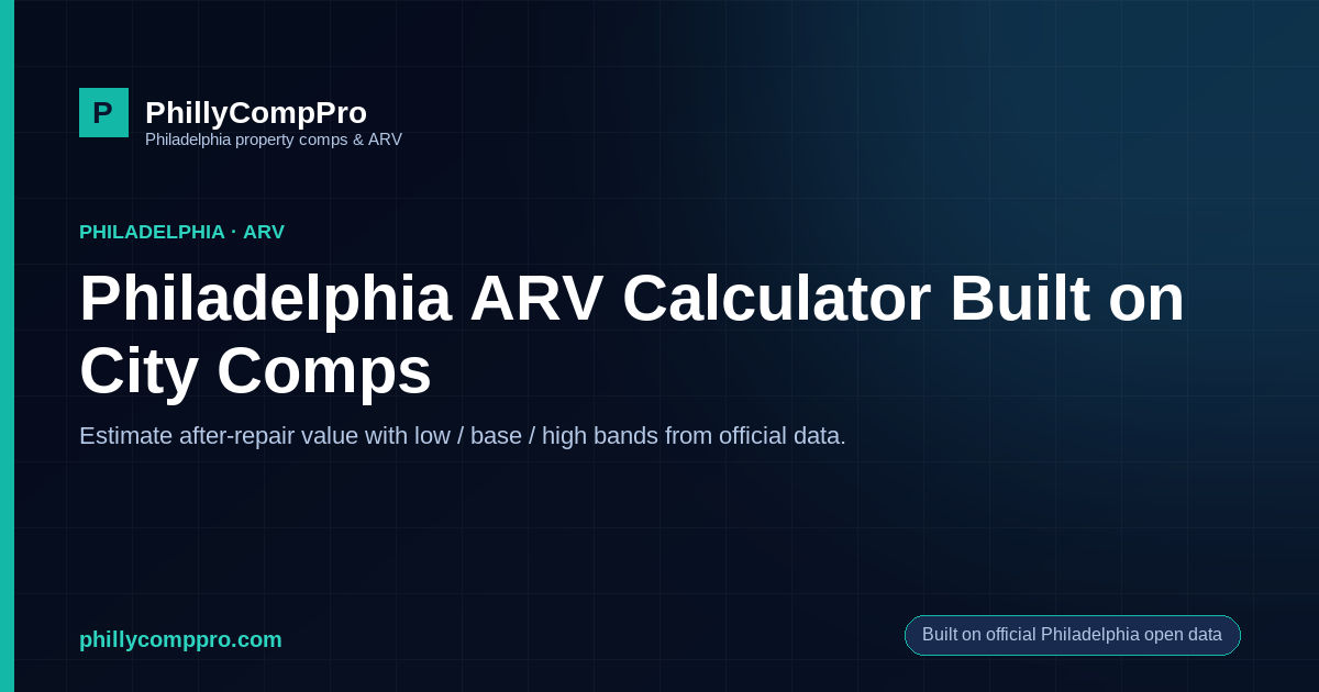 Philadelphia ARV Calculator | Estimate After Repair Value